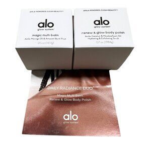 NEW ALO Yoga Magic Multi-Balm and Renew & Glow Body Polish Duo Travel Set